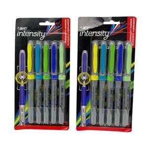 2 Packs BIC Intensity Permanent Markers Ultra Fine Point 5 Count Assorted